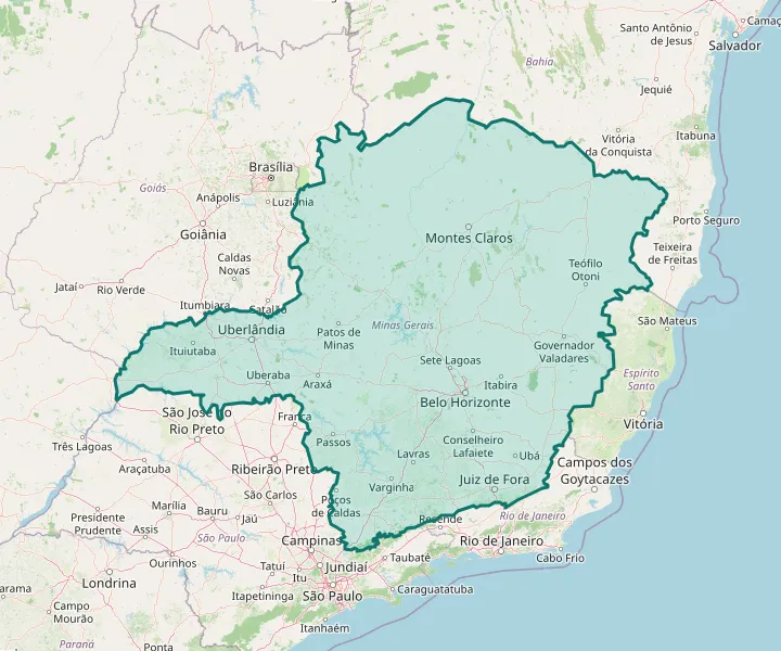 Mapa de Minas Gerais